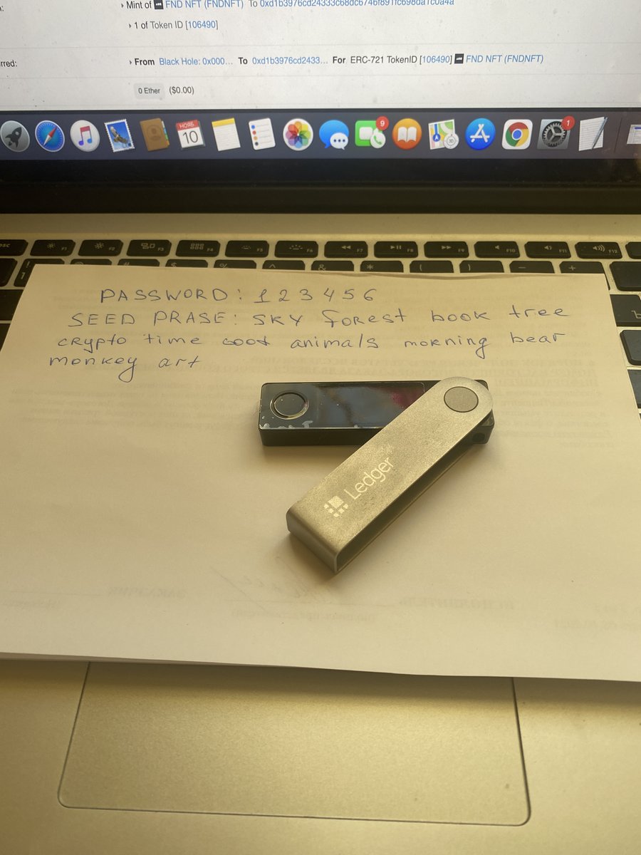 My Ethereum is safe now. 
Did I do everything right?🤔

#NFTCommunity #NFTs #NFTartist