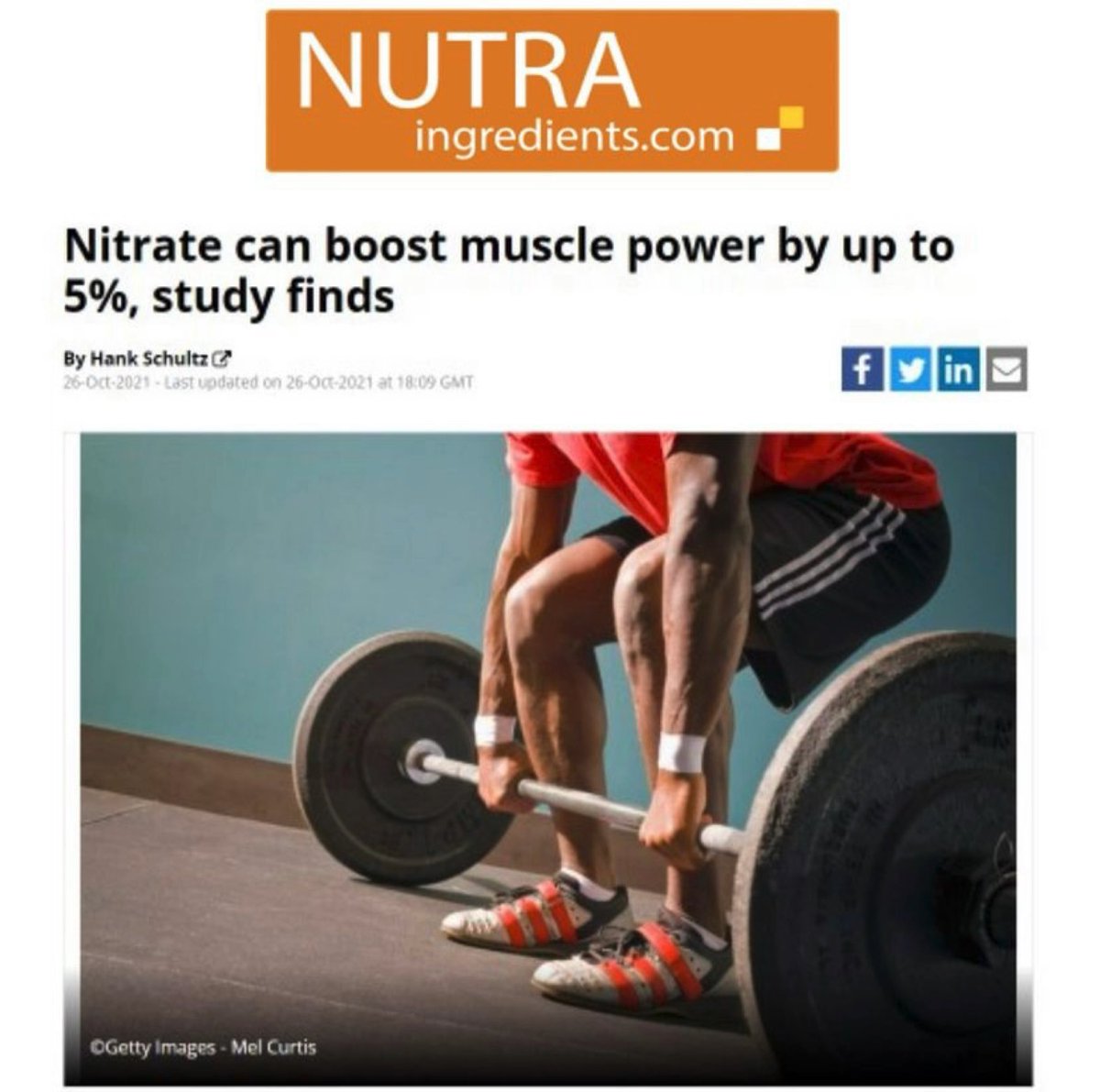 BeetItSport's tweet photo. New research shows nitrate supplementation via beetroot juice can boost muscle power by 5%.

Full article here: https://t.co/yHkHnhUsCE

Effect of dietary nitrate on human muscle power: a systematic review and individual participant data meta-analysis. Coggan et al (2021). https://t.co/RHNChQHjar