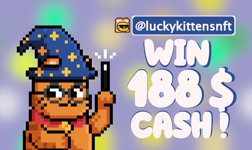 luckykittensnft's tweet photo. 🔥 HUGE GIVEAWAY 🐱

1️⃣ RT + Follow @luckykittensnft 
2️⃣ Tag 2 friends that don't follow us yet

💸 Winner takes 188$ (announced in 48h)

GL frens ♥️

#miaowmiaow #Solana #SolanaNFT #NFTGiveaway #NFTCommunity https://t.co/xohKbV88SE