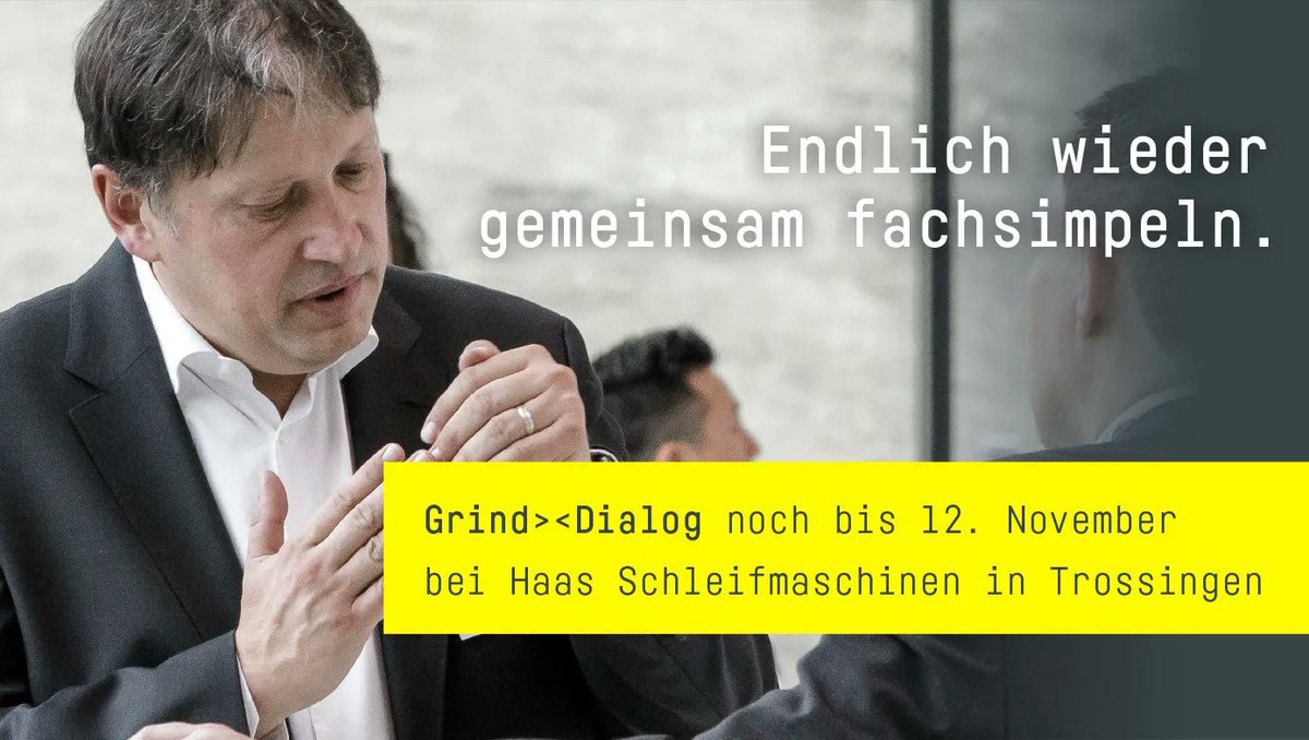 multigrind's tweet image. Endlich wieder gemeinsam fachsimpeln.
Auf dem GrindDialog bis zum 12. November bei Haas Schleifmaschinen in Trossingen.
virtual.multigrind.com

#multigrind #grinddialog #grindingexpert #grindingtechnology #expert #discussions #new #technology #styx #future #visualisierung #haas