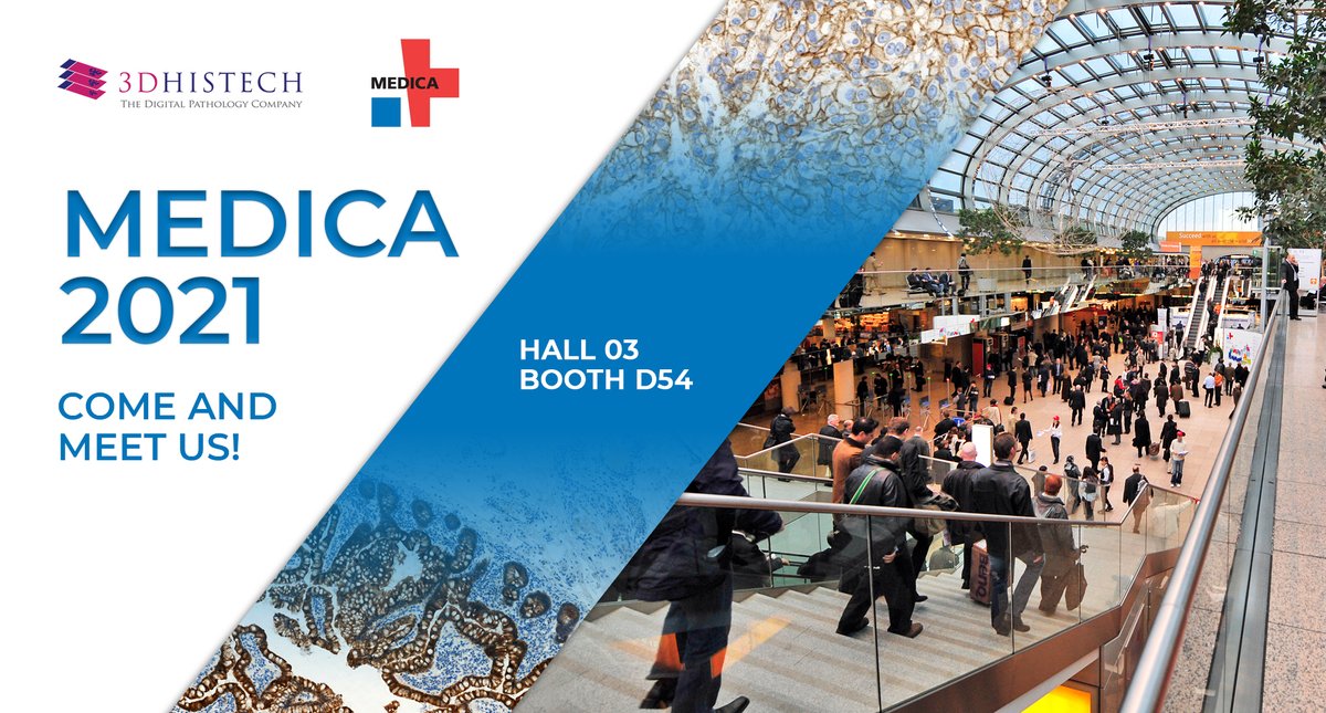 3DHISTECH_LTD's tweet photo. Less than a week to go until the @MEDICATradeFair 2021 in Düsseldorf! Visit the #3DHISTECH Team at Booth D54 in Düsseldorf November 15 to 18, 2021. 🔍💻🥼🇩🇪

Detailed program can be found here: https://t.co/TzzdQoVSXV

#digitalpathology #pathology #Medica2021 https://t.co/UswlN4Tn1y