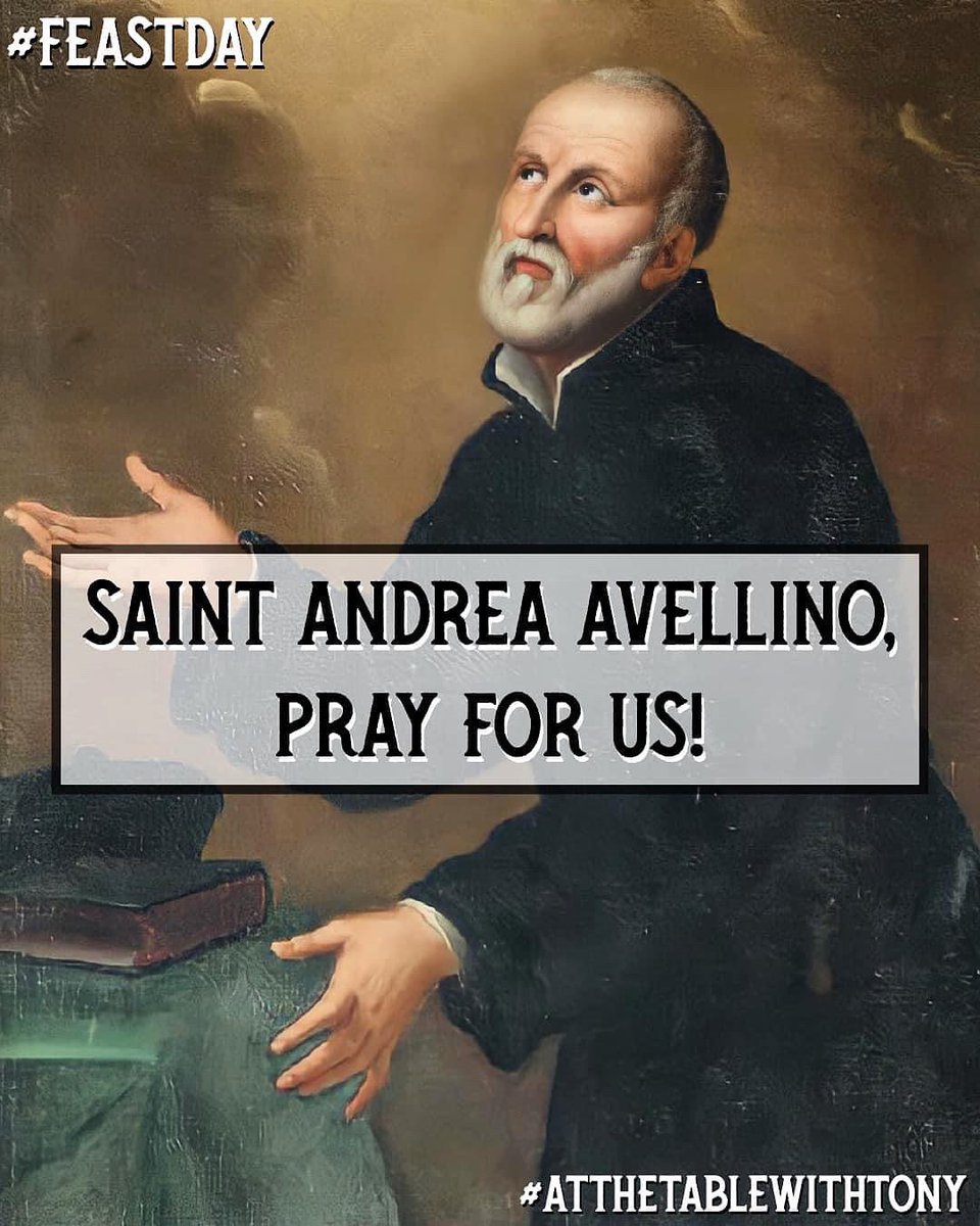tonyatthetable's tweet photo. Saint Andrea Avellino, pray for us! He was a priest of the Congregation of Clerics Regular of the Divine Providence (the Theatines). He is the #PatronSaint of #CastronuovoDiSantAndrea (#Potenza); #Monasterace (#ReggioCalabria); & #Badolato (#Catanzaro). #FeastDay https://t.co/QYk8uNPIyD