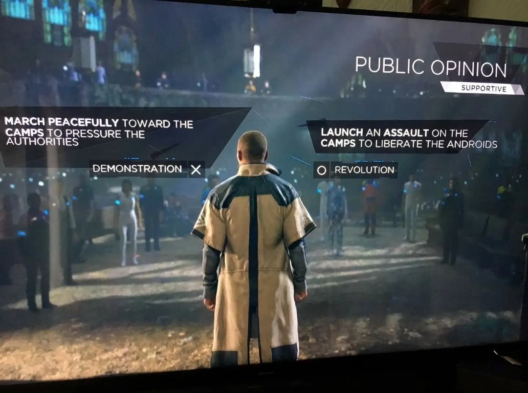 lenny_deviant's tweet photo. Today, on 10th November, Markus will make one of the most important choices. But what would you choose? Revolution or demonstration?
#dbhweek https://t.co/kMxYsVCvhq