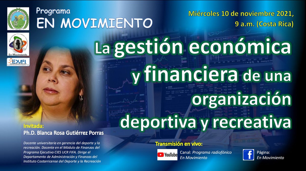 La gestión económica y financiera de una organización deportiva y recreativa youtu.be/WtmfqZ2e03Y a través de <a href="/YouTube/">YouTube</a>