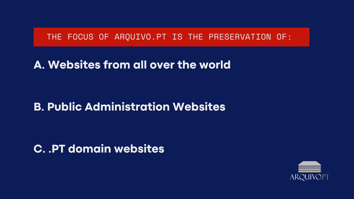 Test your knowledge about Arquivo.pt and leave us your answer in the comments.