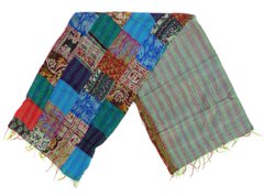 Handmade patchwork Silk Kantha Scarf Neck Wrap Stole Dupatta Hand Quilted Women Bandanas KP55