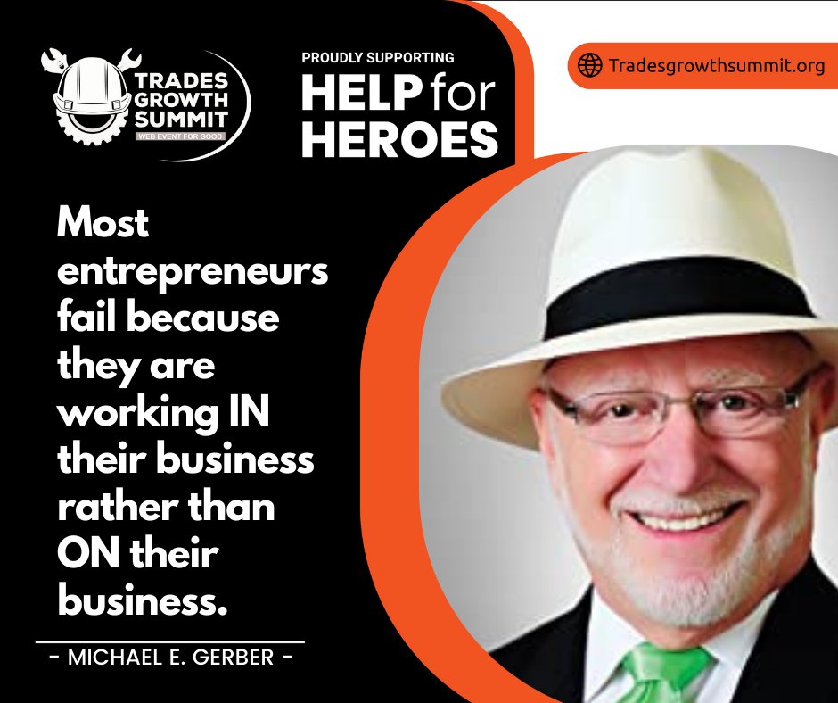 Learn from the World's #1 Small Business Guru <a href="/MichaelEGerber/">Michael E. Gerber</a> on how to build a business of your dreams. GET YOUR ALL ACCESS PASS BEFORE 15th NOVEMBER… WHEN DOORS CLOSE, THEY REALLY CLOSE SO THIS IS YOUR CHANCE TO GET YOUR PASS!

Visit 👉👉 tradesgrowthsummit.org