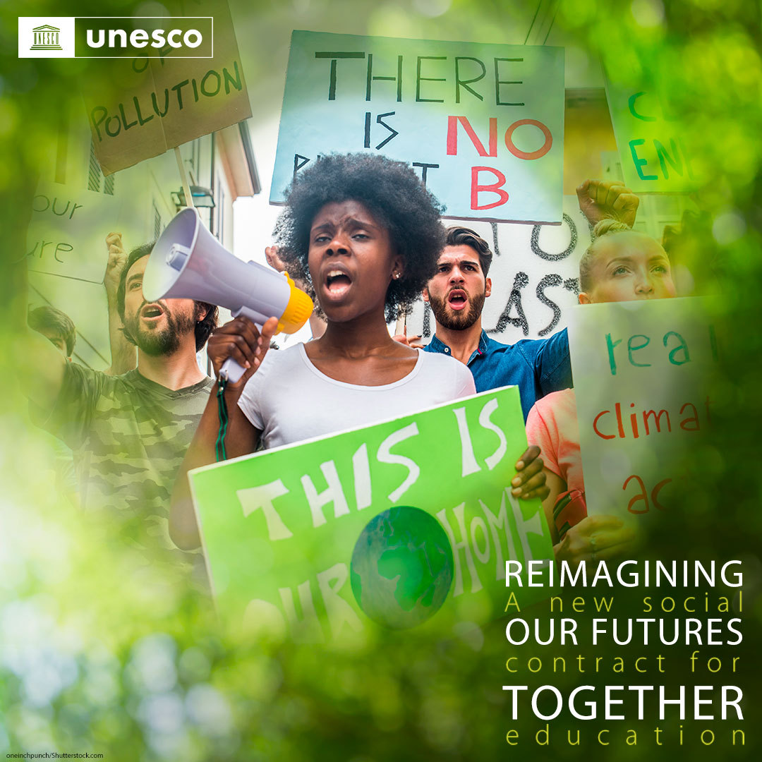 It’s time to think differently about learning, &amp; the relationships between students, teachers, communities &amp; the world 🌍. That’s why we need a new social contract for education. 

Find out via <a href="/UNESCO/">UNESCO 🏛️ #Education #Sciences #Culture 🇺🇳</a>’s long-awaited #FuturesOfEducation report 
👉 on.unesco.org/3mVQcbS