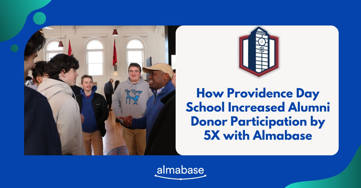 almabaseapp's tweet image. Check out how the Advancement team at Providence Day School achieved 5X increase in alumni donor participation:hubs.la/H0-XX0b0! 

#AlumniManagement #ProvidenceDay #Fundraising #Alumniassociation #Thealumniway
