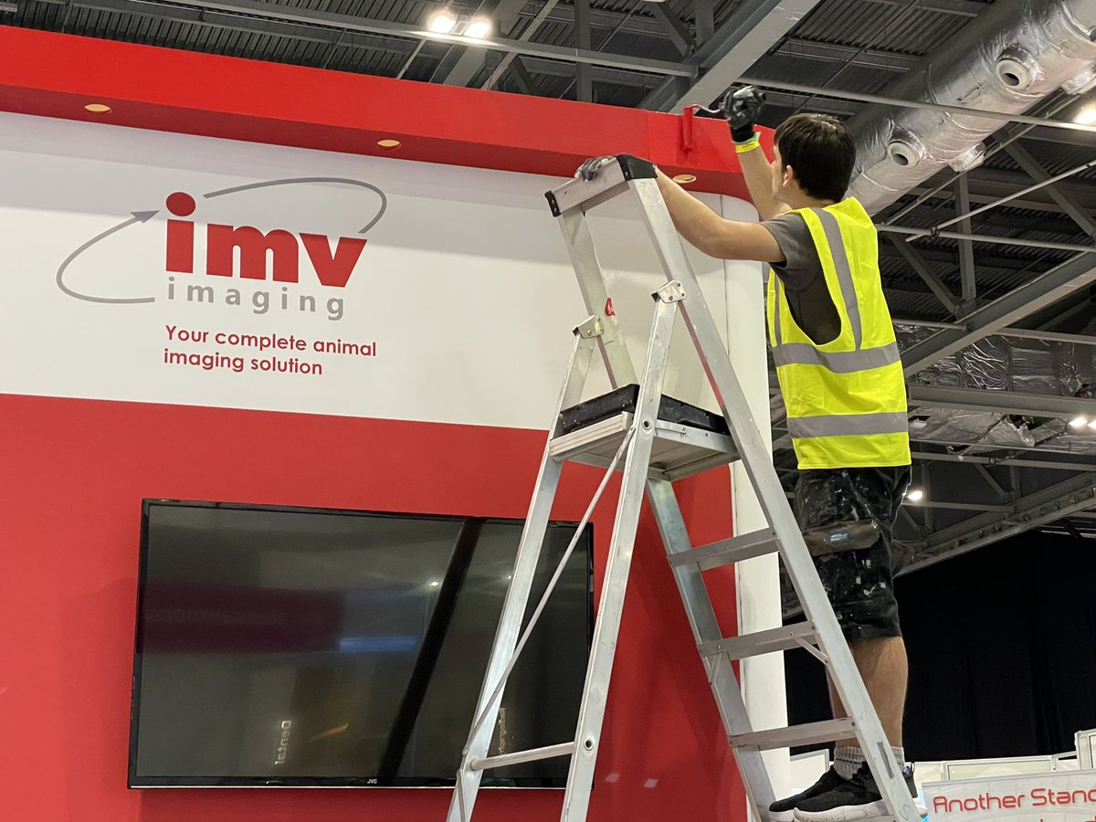 gavinbcf's tweet photo. As ever @IMVimaging and @imvtechnologies the attention to the detail is spot on! Preparing for #vetshows in London #LVS2021 Come Visit us at P30 https://t.co/9osWryBqsA