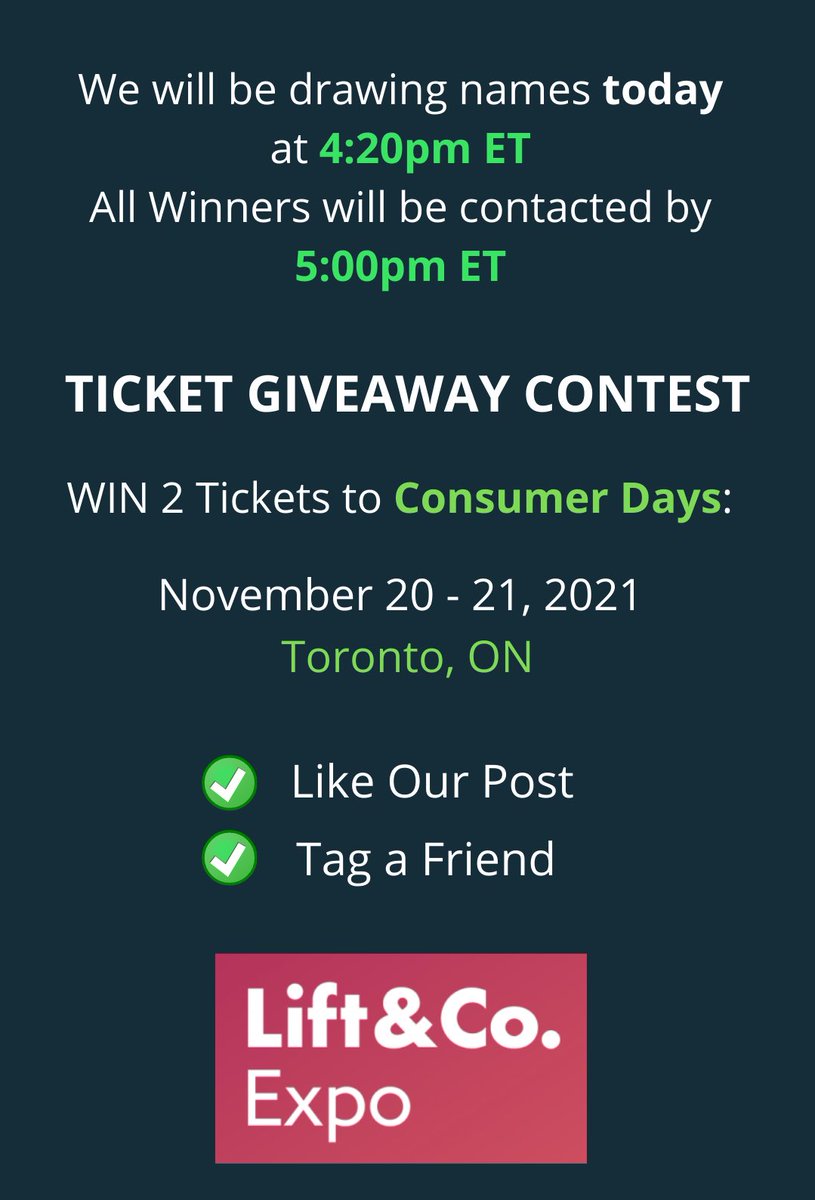 trurocannabis's tweet photo. Hey Everyone! Today is the last day to enter our Lift & Co. ticket contest!
We will be drawing names at 4:20pm ET this evening, and all winners will be contacted by 5:00pm ET!
Looking forward to seeing you all @liftandco 🔥 #Booth915 #ExperienceTheTCDifference https://t.co/ahKO9iNBcw