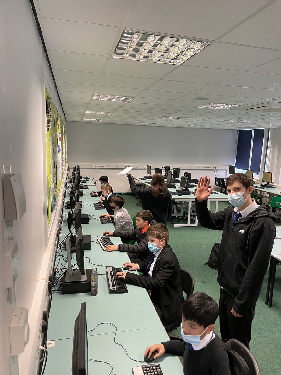 Time for the S1 Coding Club!! It’s being led by our S6 Advanced Higher Computing pupils and they are teaching some python!! #coding #club #education #programming #python #firrhill <a href="/FirrhillHS/">Firrhill High School</a>