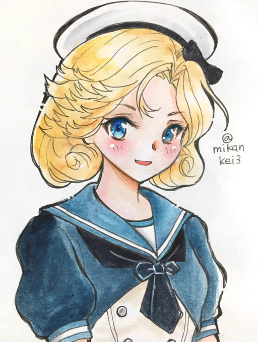 ジェーナス(Janus)です♪ 艦名はローマ神話のヤヌス神(Janus)から。1938年11月10日進水! #艦これ版深夜の真剣お絵描き60分一本勝負 #艦これ版真剣お絵描き60分一本勝負_20211110 #ジェーナス #艦これ #ジェーナス進水日 