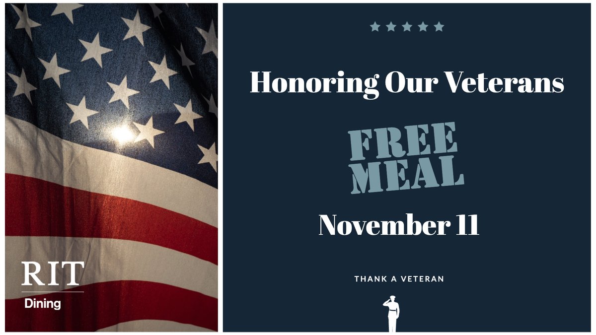 This Veterans Day, Thursday, Nov. 11, we want to honor our veterans and those actively serving our country by providing a free meal to veterans who show their military I.D. card. Check out bddy.me/3o9j7ZC for more information.