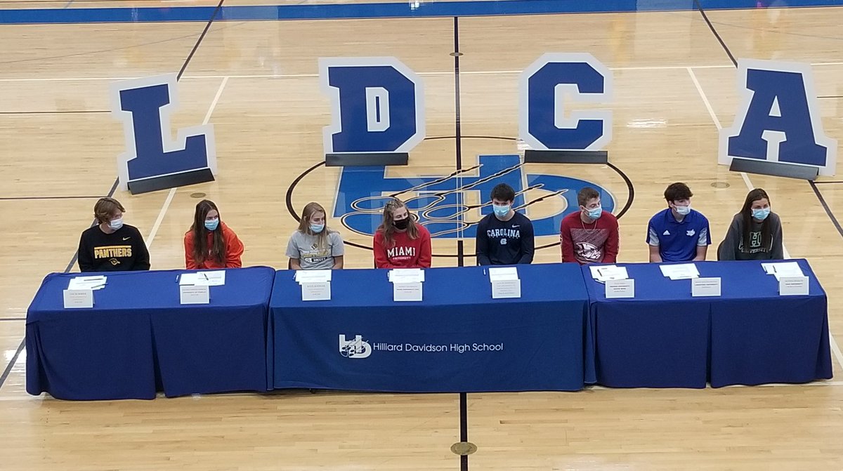 hd_athletics's tweet photo. SIGNING DAY!  We are pleased to celebrate the accomplishments &amp; hard work of 8 of our Davidson athletes as the make it official today for your next steps.  Congrats Lucas, Audrey, Kate, Sydney, Ryan, Brady, Jack, &amp; Alyssa!  Hard work pays off!  #Wildcatway https://t.co/pTJgteZ9Xl