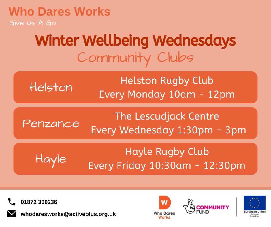 WhoDaresWorks's tweet photo. Our Community Clubs run by @ChaosGroupUK are a great place to start if you feel that you need support with your wellbeing, as you can socialise in a small group and take part in various fun and mindful activities.

Send us a message to find out more.

#TNLComFundESF #GiveUsAGo https://t.co/NW2FDmJ3A2