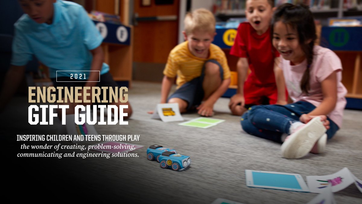 PurdueINSPIRE's tweet photo. It's HERE! Our 2021 #Purdue #EngineeringGiftGuide has been released and ready for holiday shoppers. The guide includes great gift ideas, all promoting engineering thinking and design for children and teens. Tip: New coding and circuits gifts trending! https://t.co/oCgGg0UHKg https://t.co/BzzgOXqKiB