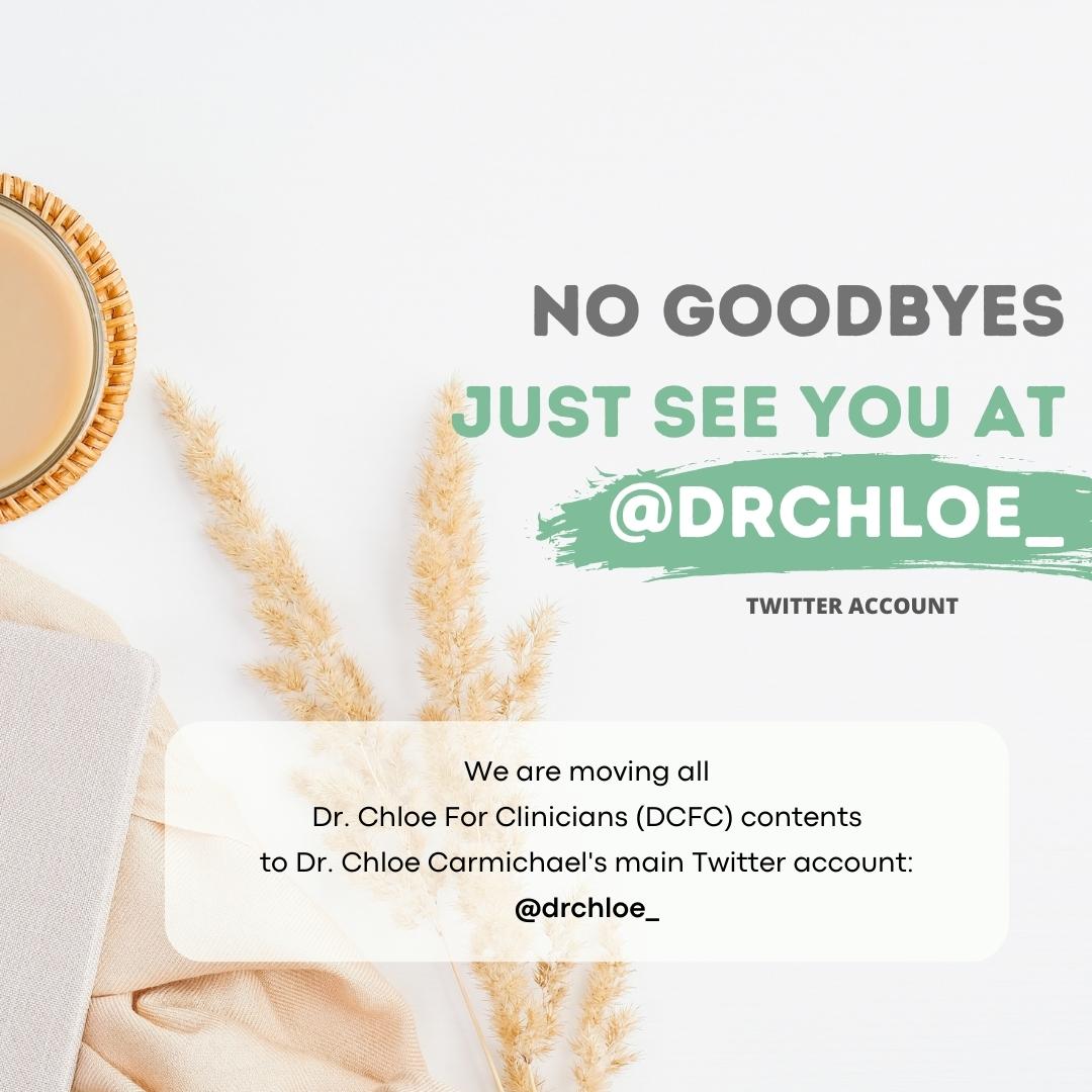 DrChloeFC's tweet image. Moving to a better place and we want to take you all with us. 😊 See you at Dr. Chloe&apos;s main Twitter account: @drchloe_ 💚

#tipsfortherapists #mentalhealth #startaprivatepractice #privatepracticesuccess #coach #counselor #therapist #clinicalpsychologist #lcsw #lmft #lpc #psycd