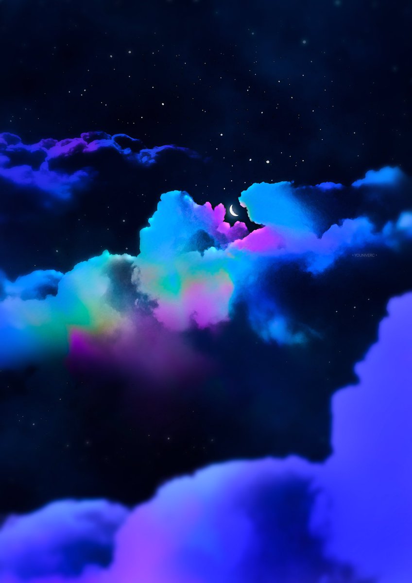 create a colorful universe 🌈 #Metaverse #universe #nightsky #sky #clouds #nft #artist #luna #Eclipse #moon #crescent #nftcommunity #NFTartist #stars #galaxy #vaporwave