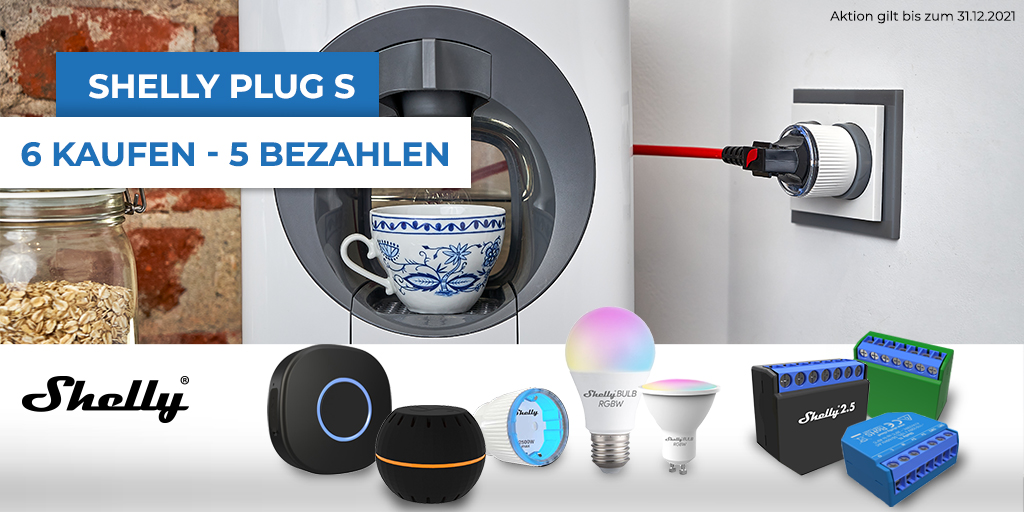 EASY_SmartHome's tweet photo. Wir haben unser Sortiment um die innovativen Produkte von #Shelly erweitert und hauen gleich mal eine Top Aktion für euch raus! Bei dem Kauf von 5 Shelly Plug S gibt es einen Plug S gratis dazu.🙌
👉Jetzt kaufen! https://t.co/PLXzL4uT0m👈
#easysmarthome #hausautomation #smartha https://t.co/4OPvjMdo1e