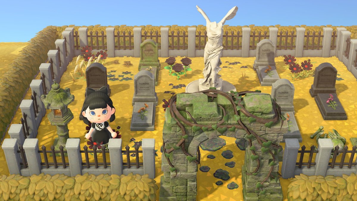 ofwychwood's tweet photo. finally happy with my graveyard #acnhgoth #AnimalCrossing #ACNH https://t.co/tMCKPO53ZF