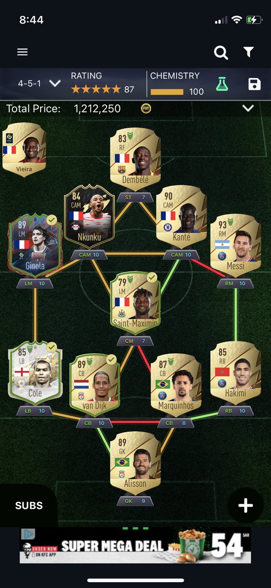 gotxz's tweet photo. @fut_fifaa اسويها فارس؟ ولا اعدل زيادة ومن اجيب الميزانية لين مليون وخمسمية جينولا واللي عليهم صح عندي ف النادي https://t.co/8X7mu841d9