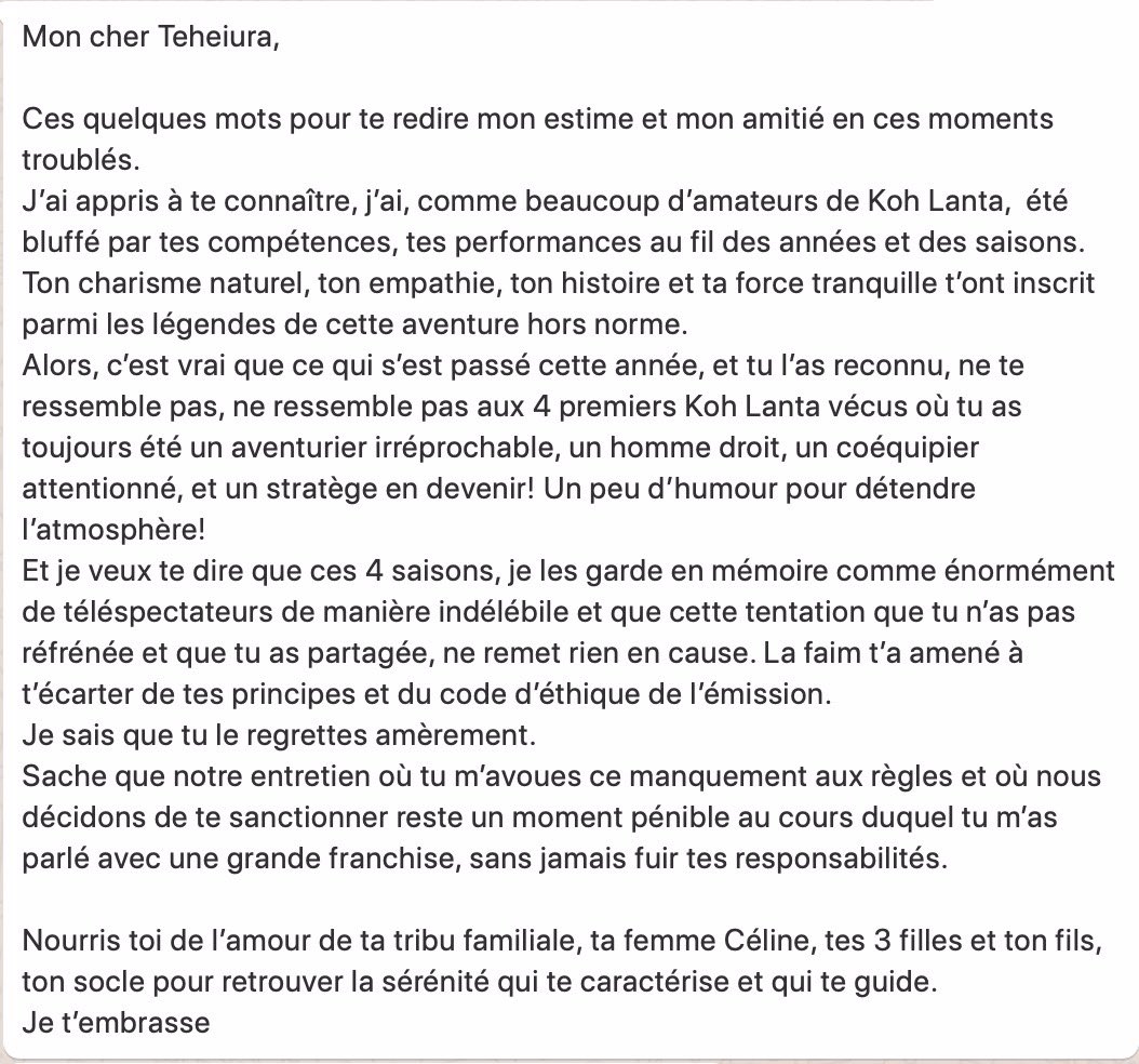 DenisBrogniart's tweet image. Mon ressenti aujourd’hui après l’épisode de #KohLanta d’hier et la sanction infligée à @TeheiuraTEAHUI @KohLantaTF1