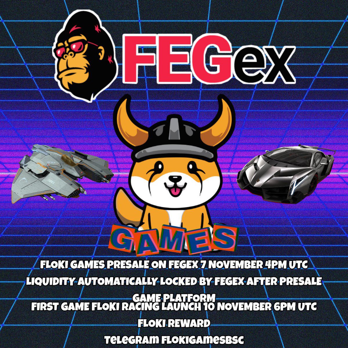 FegMillionaire's tweet photo. Ste_Cha_FEG: 🚨 Presale Alert 🚨 

#FlokiGames Presale on FEGex

https://t.co/tl9NiN1rds

🎁 GIVEAWAY for FEGex

🤑 1 BNB TO WIN
1 contributor to win 1 BNB

HC 50 BNB
Unique game that will pump the main token $flokigames
+ 🤑 FLOKI Reward
🔒 Liquidity… https://t.co/kOYgwvf1qp