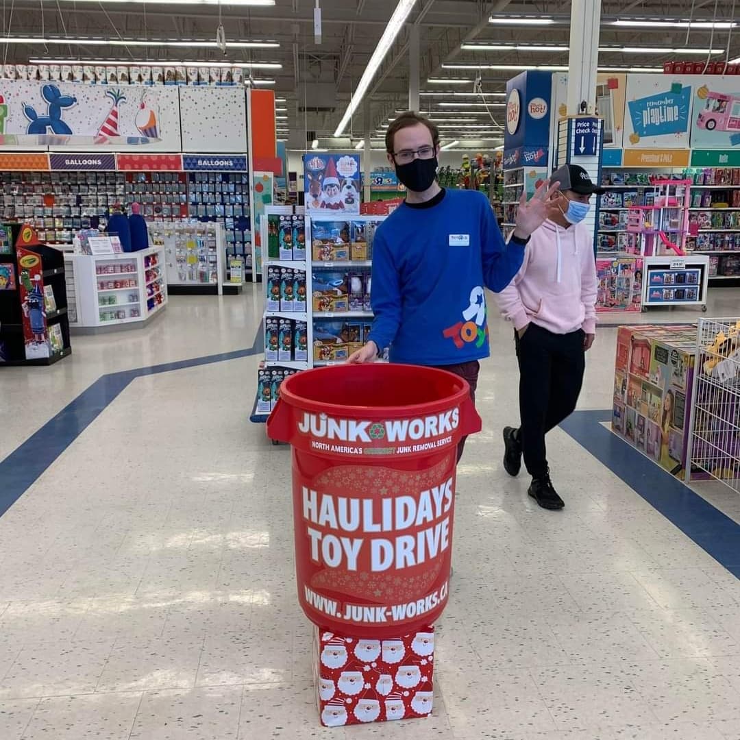 HalifaxJunk's tweet photo. Our toy drive bins are going out ! 
 The bins are at Leno's Stop Shop Station 1, Toys R Us, Fall River Chiropractic Clinic &amp; Winners - Mumford Rd.
Ready to accept donations of new toys,unopened &amp; unwrapped.
We will pick up bins &amp; deliver to The Boys &amp; Girls club &amp; @IWKFoundation https://t.co/KifL3tFsFh