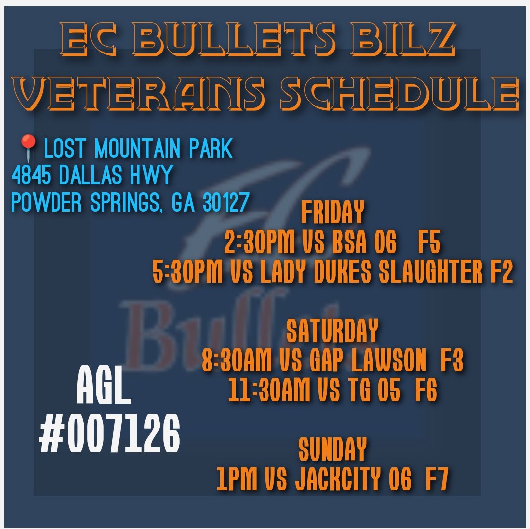 EC05Bilz's tweet photo. We would like to thank Veterans for originally putting us in the invitational it was an amazing honor.  Due to schedule restraints we had to pull out.  We are now in the Showcase Format. 
#StudentAthleteFirst
Let's have some fun this weekend ladies. https://t.co/FL8ksBtqoD