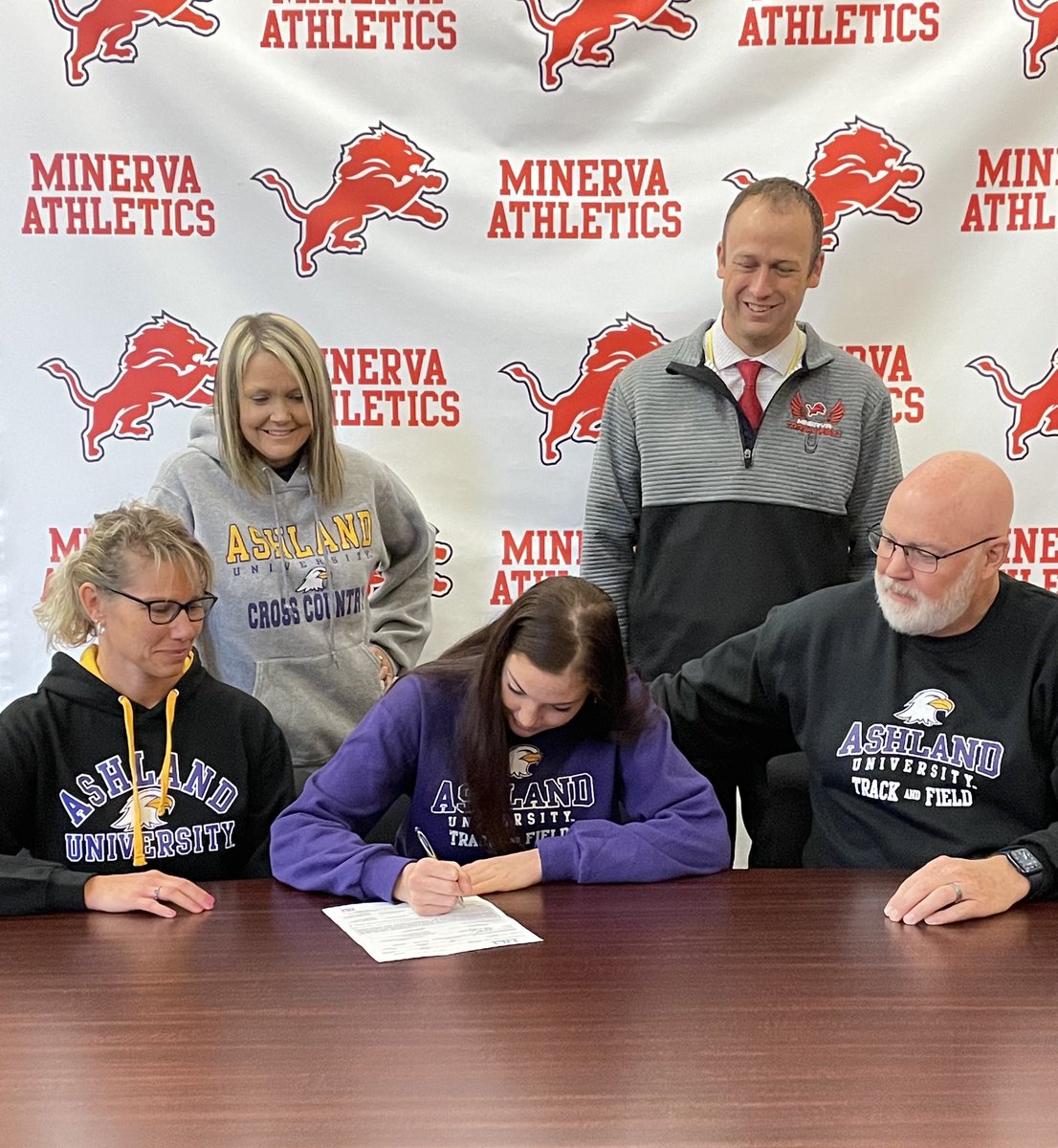 Congratulations to Abby Wheeler as she signs her letter of intent to participate in track &amp; field at Ashland University! #goeagles