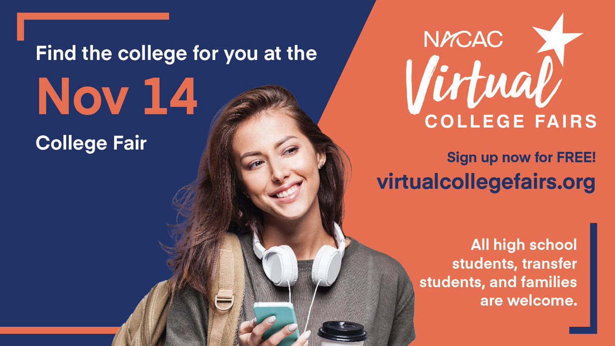 This week, have no fear, #NACAC Virtual College Fairs are here! Virtualcollegefairs.org #nacacfairs #collegeadmissions