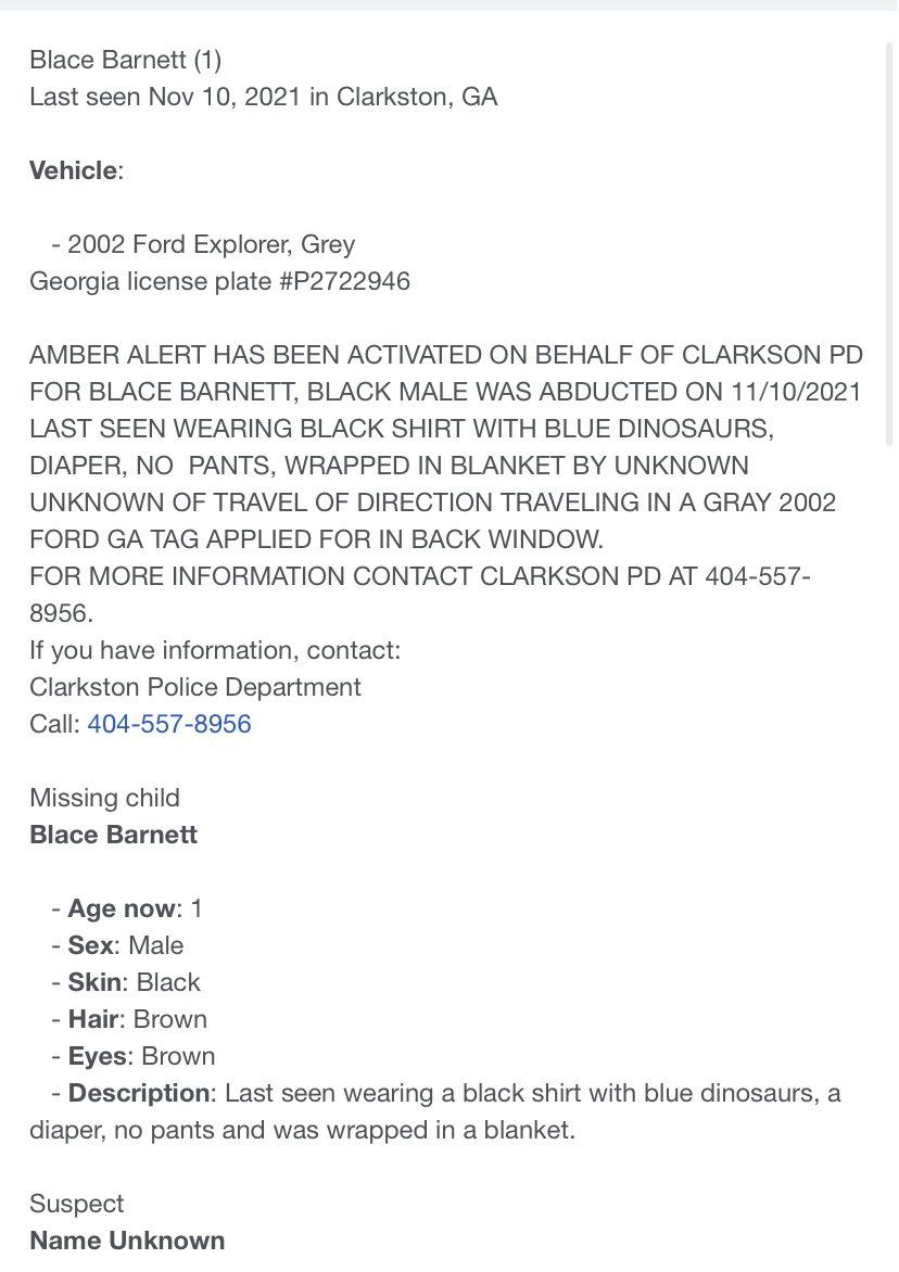 USofShaymerica's tweet photo. Find this baby. He was reported missing at 1 this morning. https://t.co/BIv4fce3aJ