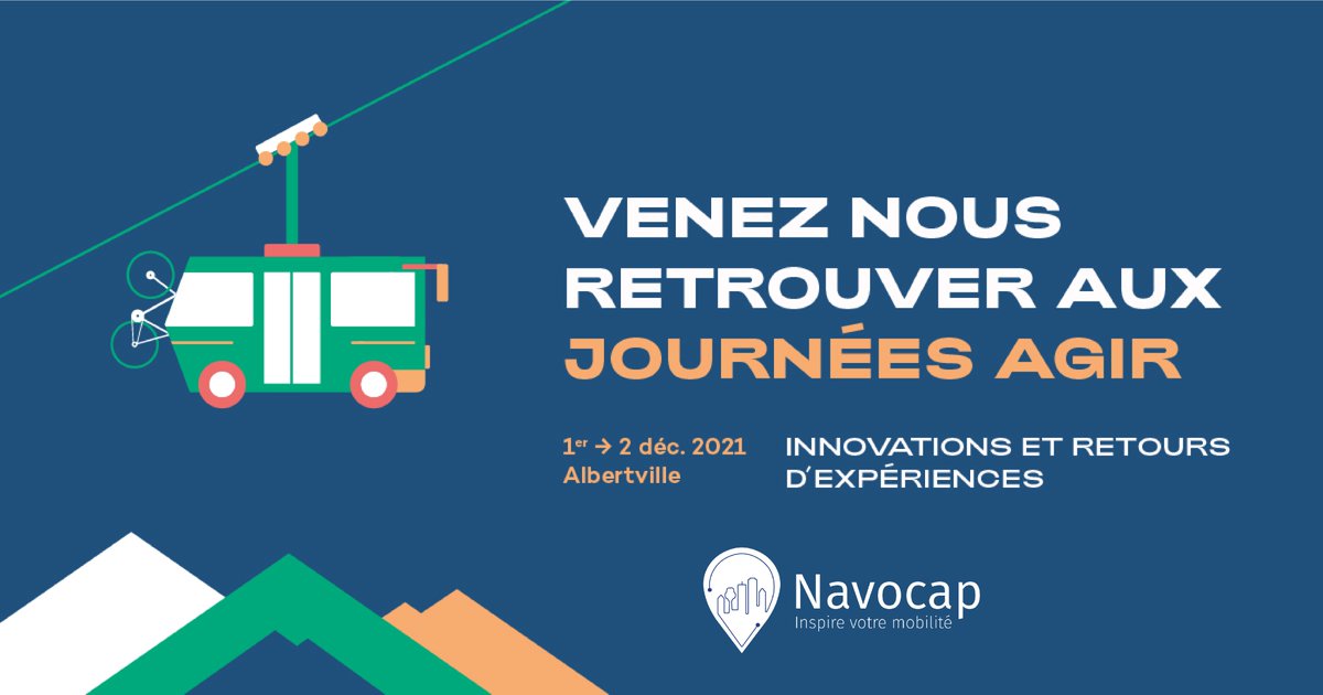 Navocap's tweet photo. Cette année, direction Albertville ⛷ pour les #JournéesAGIR organisées par @AGIRtransport. Nous vous donnons rendez-vous du 1er au 2 décembre sur le stand n°49 🗓 
#SAEIV #salon #mobilité https://t.co/L55k4vZ6g0