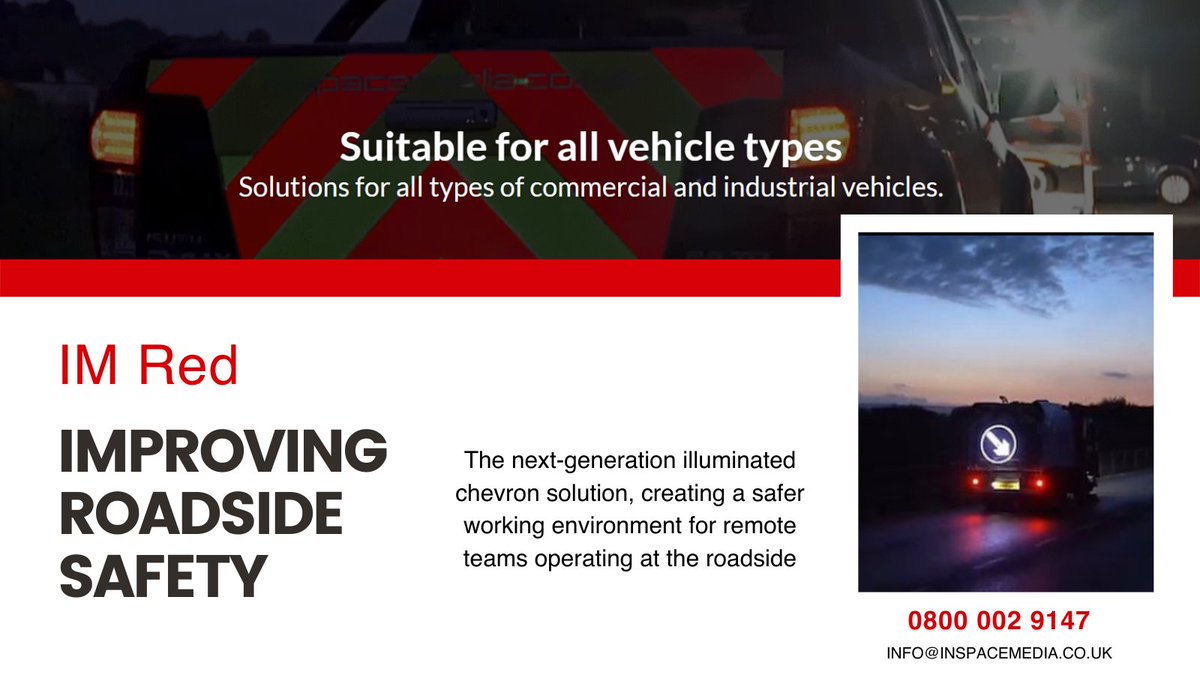 InspaceMedia's tweet photo. Instead of relying on the reflection of headlights, the IM Red is powered by the vehicle &amp; thus remains lit the whole time. 🔋

@Ford have recognised the improvements to roadside safety the IM Red brings  😍💡

To find out more, visit: https://t.co/UVmWIeTRTu 

#roadsafety #IMRed https://t.co/KcEOaikeAl