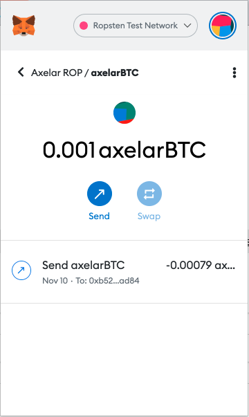 leadnode's tweet photo. Axelar (@axelarcore) Incentivized testnet. Transferred testnet BTC to eth ROPSTEN back and forth with just a few commands and the Axelar recent Node. 
How cool is that? https://t.co/tjxEDUYmdc