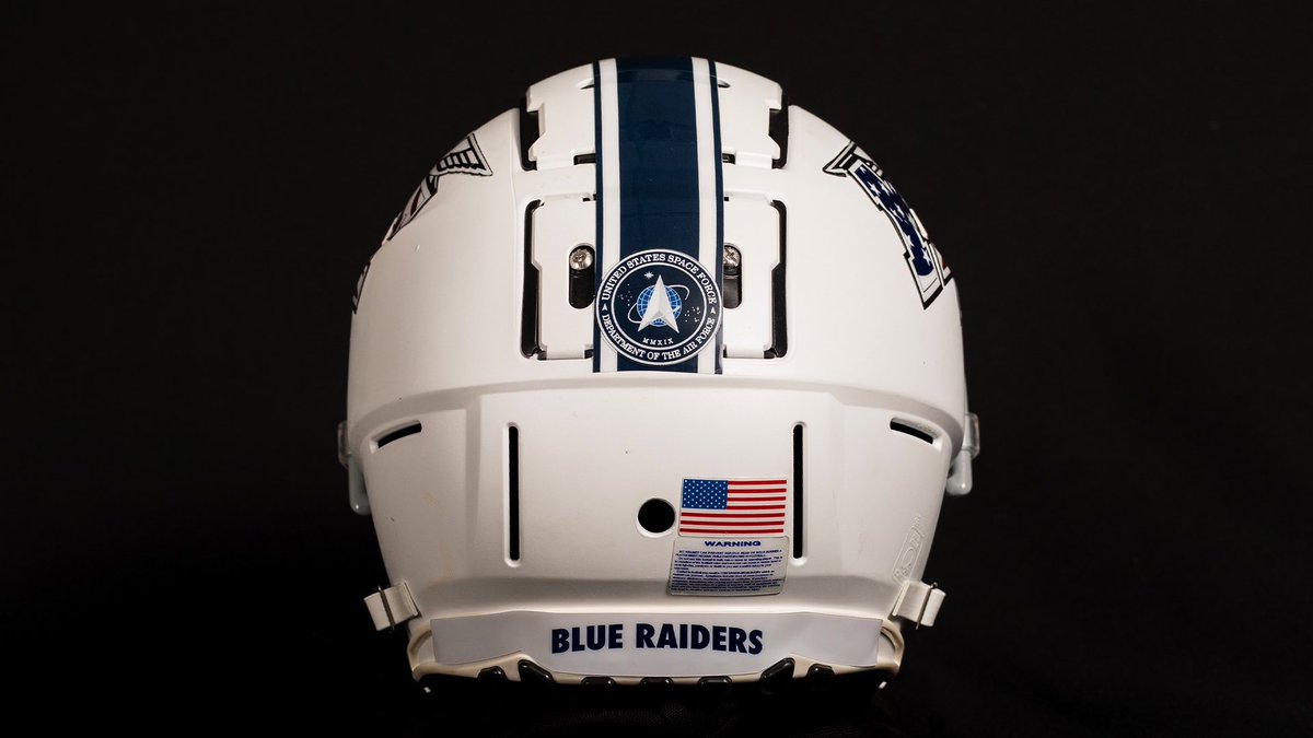 UNISWAG's tweet photo. As part of this year's Salute to Veterans &amp; Armed Forces game for @MT_FB their helmets will feature stripes representing the different branches of the military.

#uniswag https://t.co/xXLHoeaQ7f