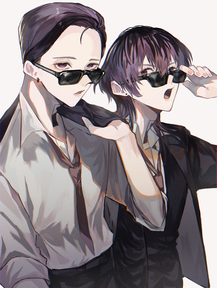 necktie sunglasses jewelry jacket earrings shirt short hair  illustration images