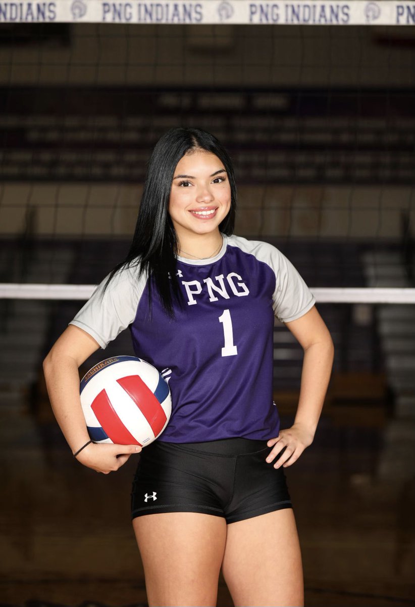 PngVolleyball's tweet photo. PNG, Here are your 2021 21-5A All-District Selections. 
•1st Team All District- Sarah Grove #6
•2nd Team All District- Trista Hughes #2 
•Honorable Mention- Morgan Coates #9 &amp; Mariela Dublon #1  
We are so proud of your work and representation of PNG! 🏐💜 https://t.co/PknNMB52T7