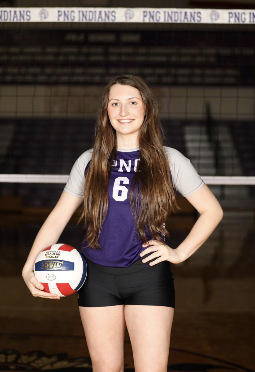 PngVolleyball's tweet photo. PNG, Here are your 2021 21-5A All-District Selections. 
•1st Team All District- Sarah Grove #6
•2nd Team All District- Trista Hughes #2 
•Honorable Mention- Morgan Coates #9 &amp; Mariela Dublon #1  
We are so proud of your work and representation of PNG! 🏐💜 https://t.co/PknNMB52T7