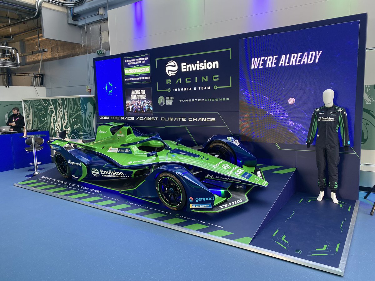 On site in Glasgow at #COP26 as <a href="/FIAFormulaE/">Formula E</a> presents its work to date and sustainable future vision