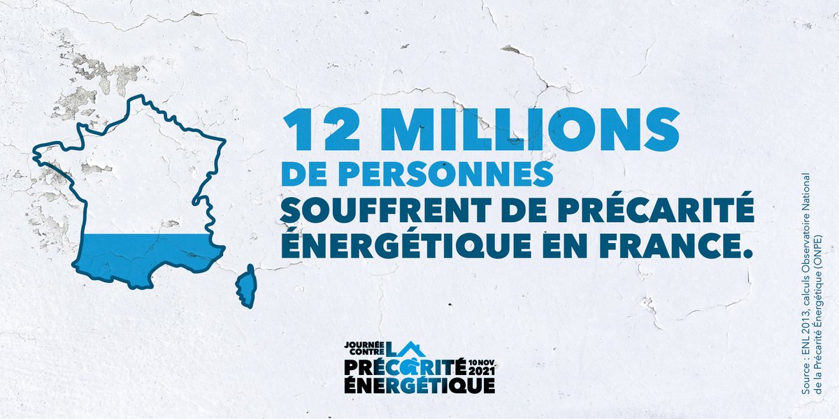 🚨En France, 12 millions de personnes souffrent de #PrécaritéEnergétique 🚨
La #JournéeContrePrécaritéÉnergétique c’est aujourd’hui : des acteurs partout en France vous font découvrir les solutions qui existent !
▶️journee-precarite-energetique.fr

#FroidChezSoi 
<a href="/JCPE_fr/">Journée contre la précarité énergétique</a>
