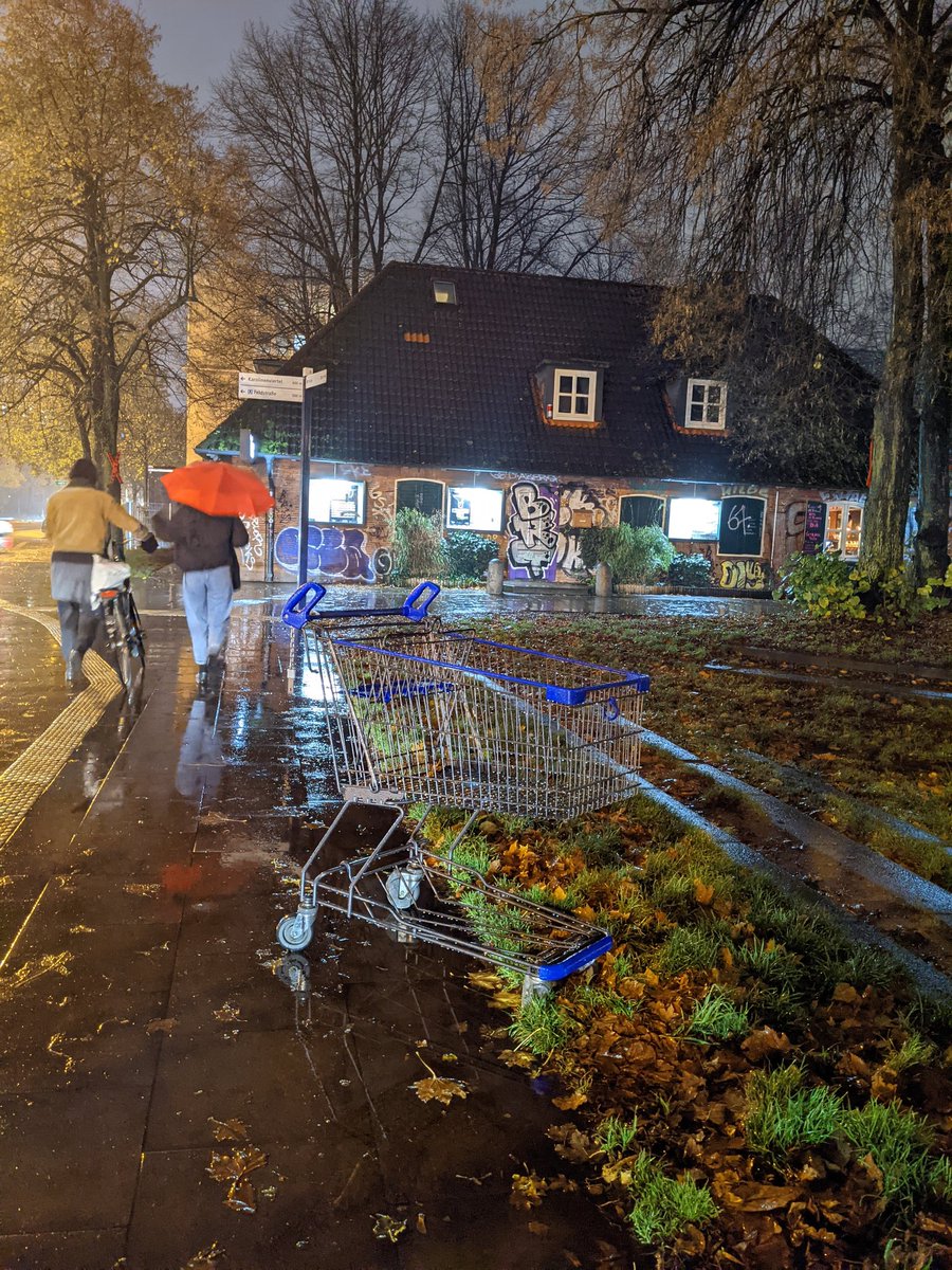 Allein, allein... Hamburg/St.Pauli <a href="/Wagerlkunst/">Einkaufswagenkunst</a> #einkaufswagenkunst