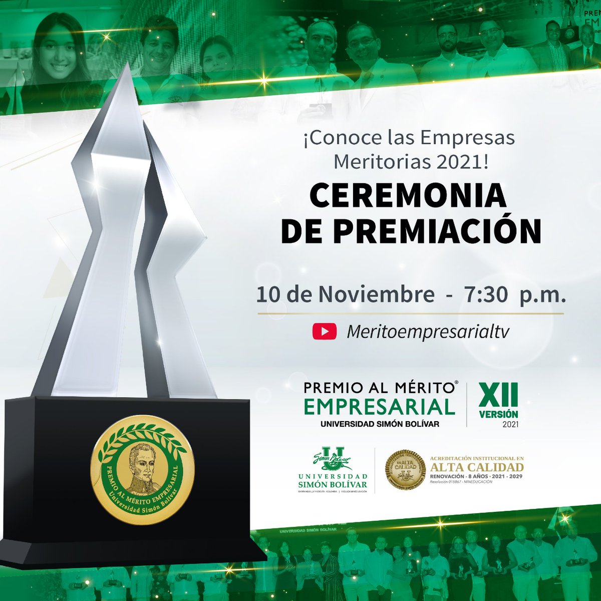 Esta noche la gran ceremonia de gala del <a href="/premioMESB/">PREMIO AL MÉRITO EMPRESARIAL</a> 🏆 los esperamos conectados con nosotros a través de nuestro canal de Youtube 📽️ a partir de las 7:30 p.m. ¡No se lo pierdan!