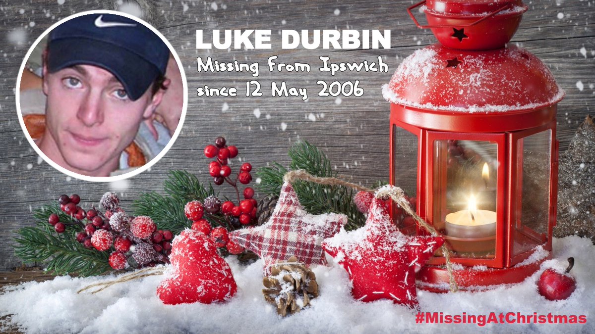 MisPersSupport's tweet image. Luke Durbin was 19yrs old when he went missing on 12 May 2006 from Ipswich
missingpeople.org.uk/help-us-find/l… @FindLuke 
#MissingAtChristmas #FindLuke #MissingPersonsSupport