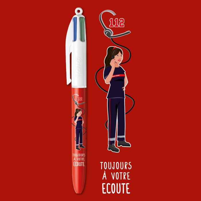 Coffret BIC 4 Couleurs Sapeurs-Pompiers Engagés