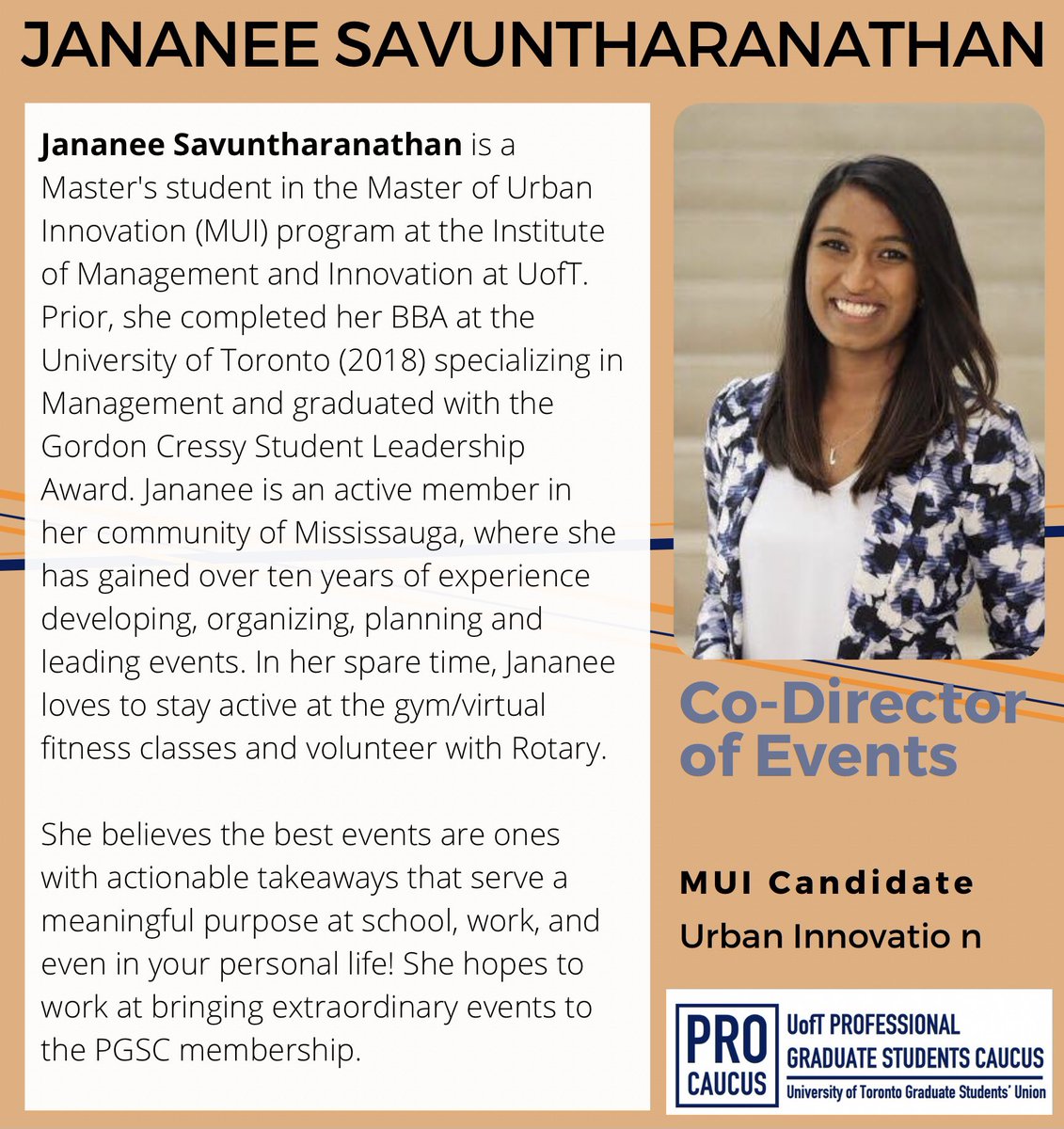UofTPGSC's tweet photo. 2/2 We look forward to seeing the new team of highly capable and passionate professional students continue to organize events for the PGSC community. https://t.co/MsgoIQjomX