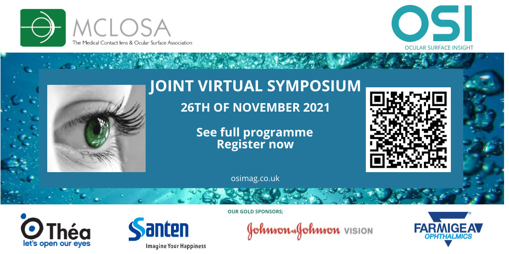 InsightOcular's tweet photo. Join the MCLOSA/OSI Virtual Symposium on 26th of November 2021. Andrena McElvanney explore the latest developments on Therapeutic contact lenses – what is new? Full programme and registration here: https://t.co/NTsH4tF4mY #Ophthalmology #optometry https://t.co/nLffk7j4Pz