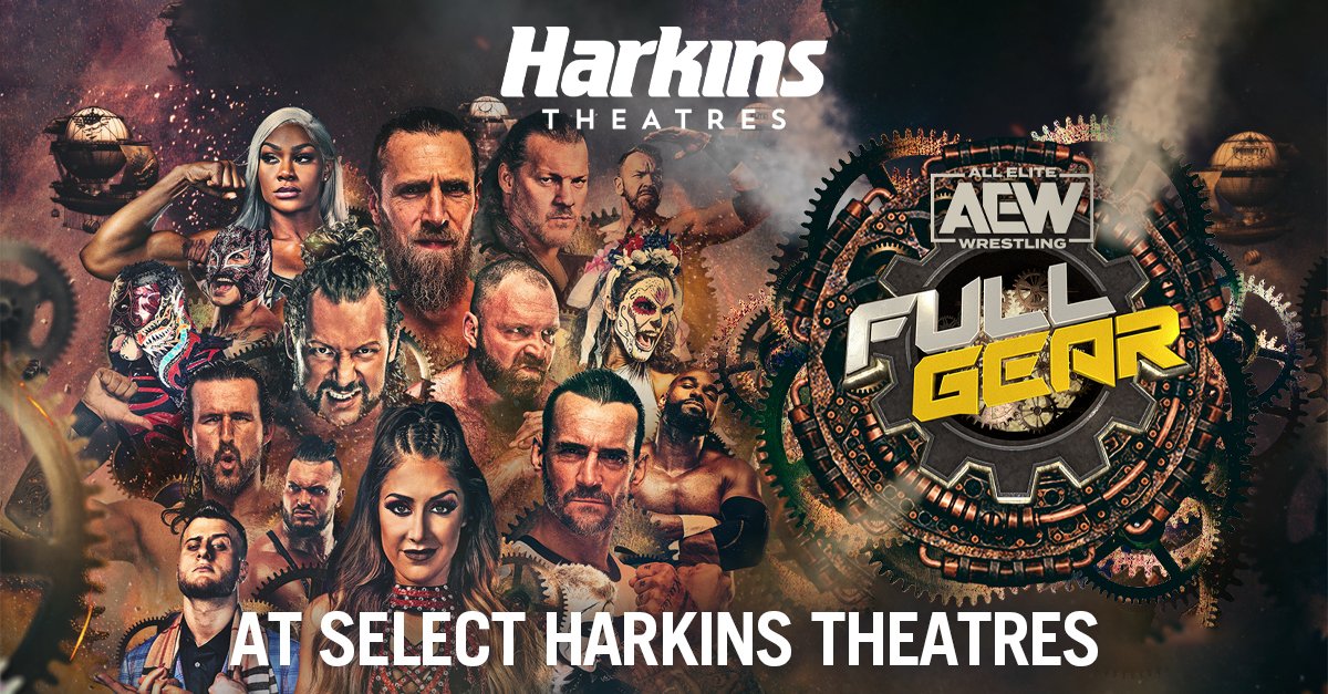 AEW’s biggest celebrities are coming to the BIG screen! Experience AEW Full Gear at select theatres this Saturday!

harkins.com/movies/aew-ful…