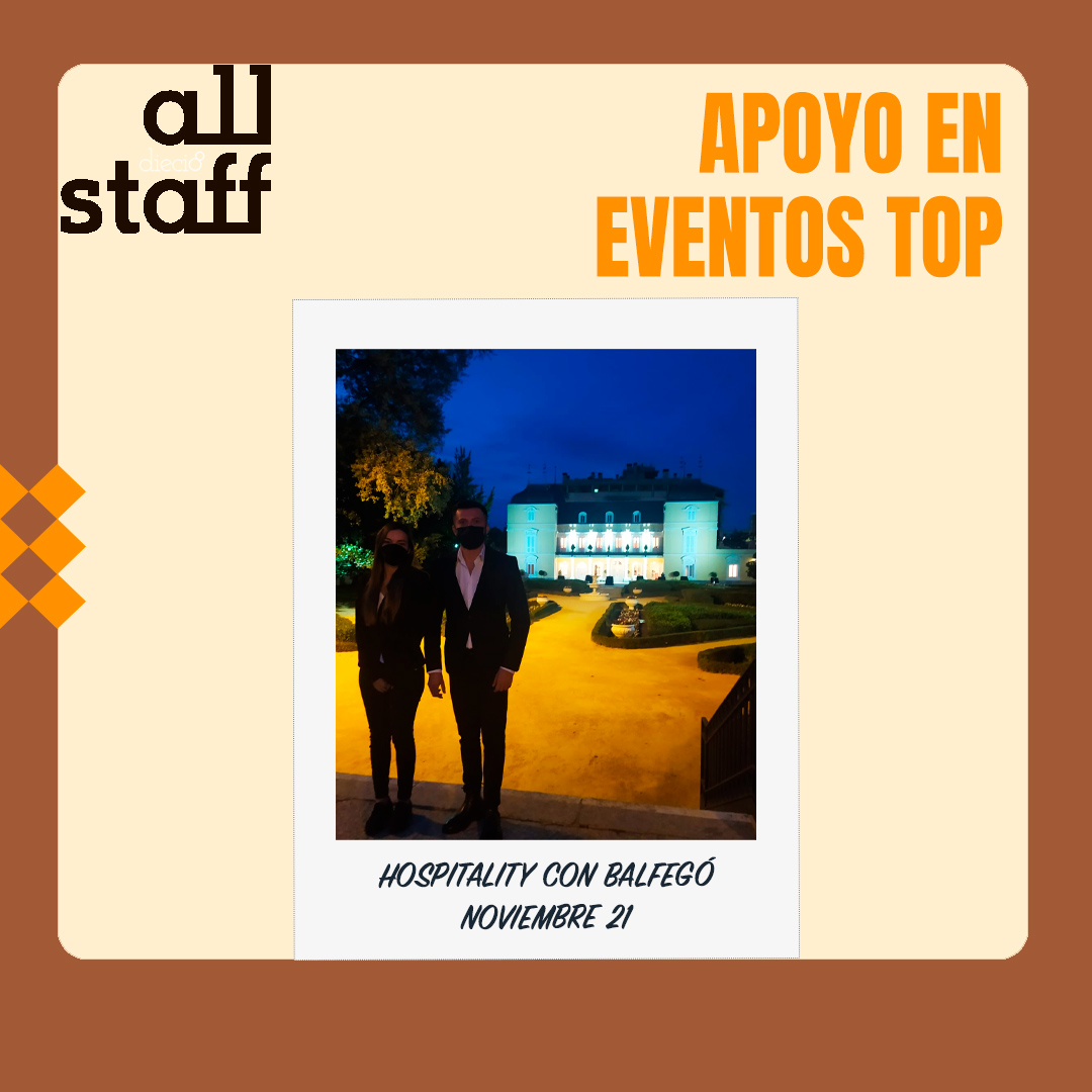 ¡Seguimos sumando!, estuvimos en una acción que nos encantó por el lugar:: el Palacete de los Duques de Pastrana, de la mano con Balfegó, en un exclusivo evento que sin duda reunió a asistentes TOP. ¿Quieres venirte al siguiente?, escríbenos a info@allstaff.es
#AllStaff